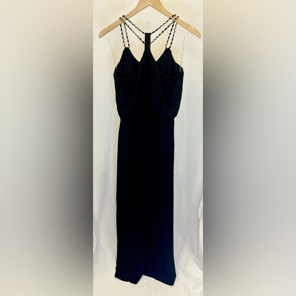 Rue21 Black Chiffon Maxi Dress with Liner and Side Slit - Picture 2 of 6